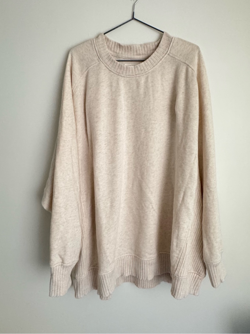 Aerie Down to Earth Crew Neck Sweater in Heather Frost